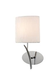 Eve Polished Chrome-White Wall Lights Mantra Armed Wall Lights Eve Polished Chrome-White Wall Lights Mantra Armed Wall Lights